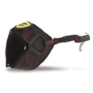 Tru-Fire Hardcore Buckle Foldback Adjustable Archery Compound Bow Release - Black Wrist Strap with Foldback Design