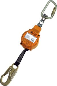 miller honeywell safety products by tfl-3-z7/11ft fall limiter with stainless steel swivel shackle and carabiner