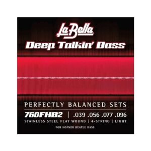 La Bella 760FHB2 "Beatle" Bass Stainless Steel Flat Wound Bass Guitar String