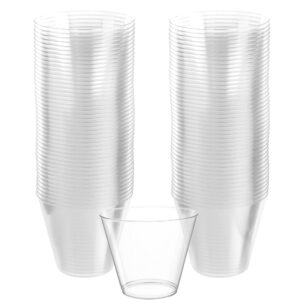 amscan clear, big party pack, plastic cups 9 oz., 72 per pack