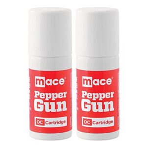 mace pepper gun refill cartridges, 2-pack oc pepper spray