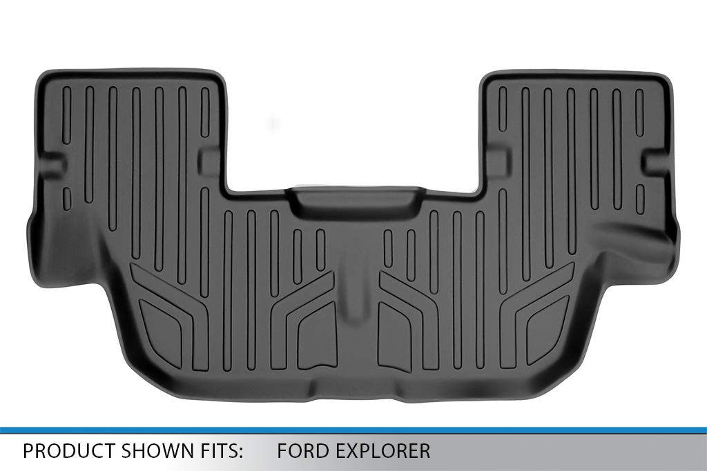 MAXLINER All Weather Custom Fit 3rd Row Black Floor Mat Liner Set Compatible With 2011-2019 Ford Explorer