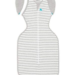 Love to Dream Swaddle Up Transition Swaddle, Patented Zip-Off Wings, Gently Help Baby Transition from being Swaddled to Arms Free when showing signs of rolling, 1.0 TOG, 13-19 lbs, Gray