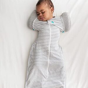 Love to Dream Swaddle Up Transition Swaddle, Patented Zip-Off Wings, Gently Help Baby Transition from being Swaddled to Arms Free when showing signs of rolling, 1.0 TOG, 13-19 lbs, Gray