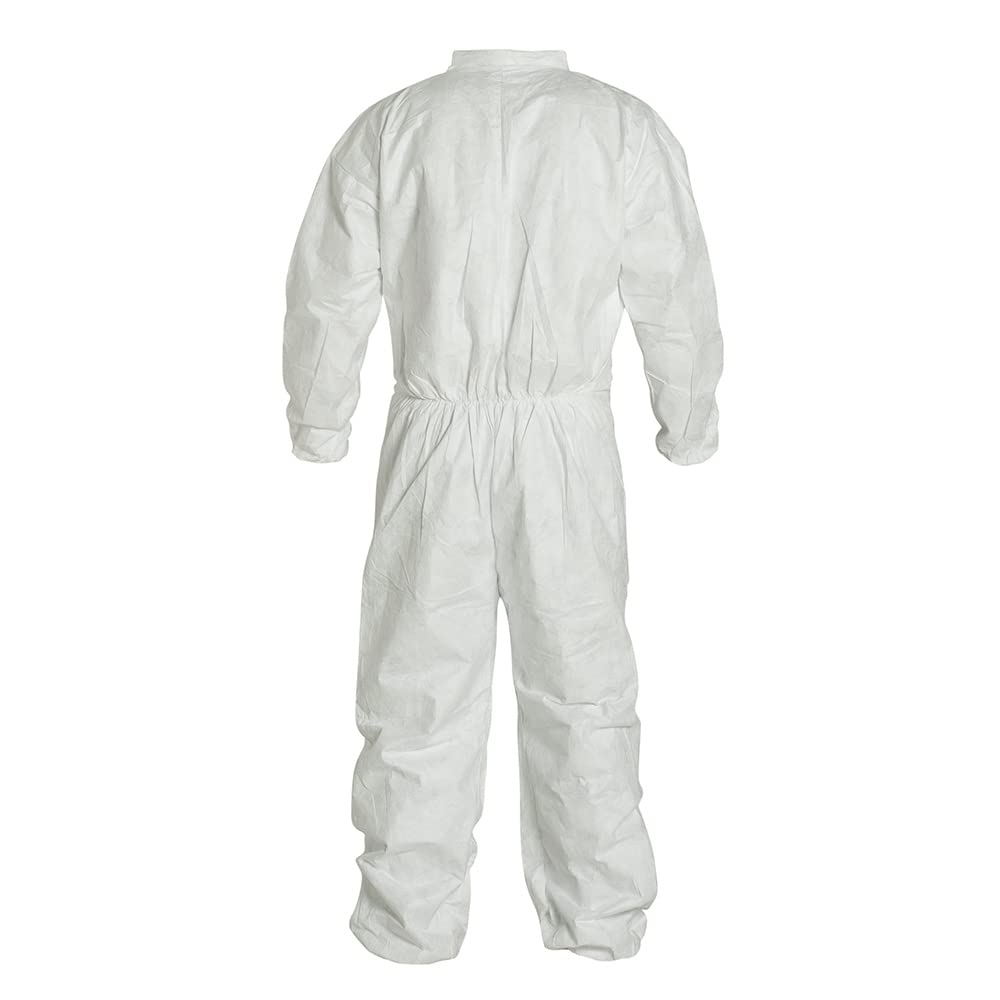 DuPont - TY125SWHXL0006G1 Tyvek 400 TY125S Disposable Protective Coverall with Elastic Cuffs, White, X-Large (Pack of 6)