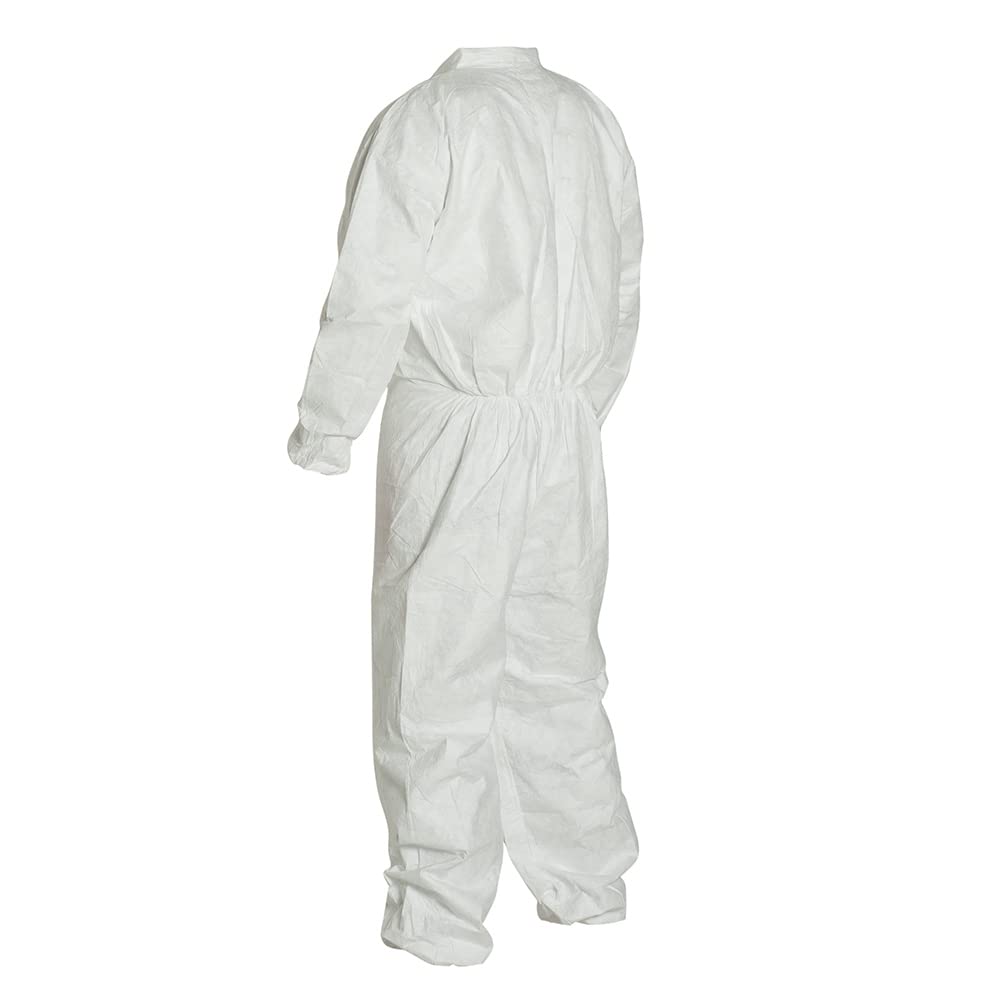 DuPont - TY125SWHXL0006G1 Tyvek 400 TY125S Disposable Protective Coverall with Elastic Cuffs, White, X-Large (Pack of 6)