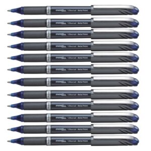 Pentel EnerGel NV Liquid Gel Pen, (1.0mm) Metal Tip, Bold Line Capped, Blue Ink