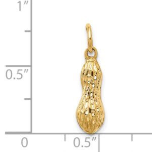 IceCarats 14K Yellow Gold Peanut Necklace Charm Pendant Only