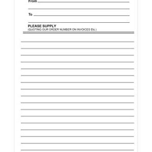 Silvine Duplicate Order Book - Numbered 1-100 with Index Sheet (210 x 127mm)