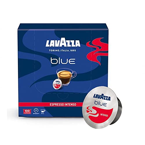 Lavazza BLUE Capsules, Espresso Intenso Coffee Blend, Dark Roast - Pack of 200 (2 Boxes of 100 capsules) (200 Capsules)