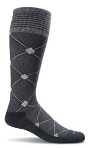 sockwell women's elevation firm graduated compression socks, black multi - m/l