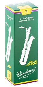 vandoren sr343 bari sax java reeds strength 3; box of 5