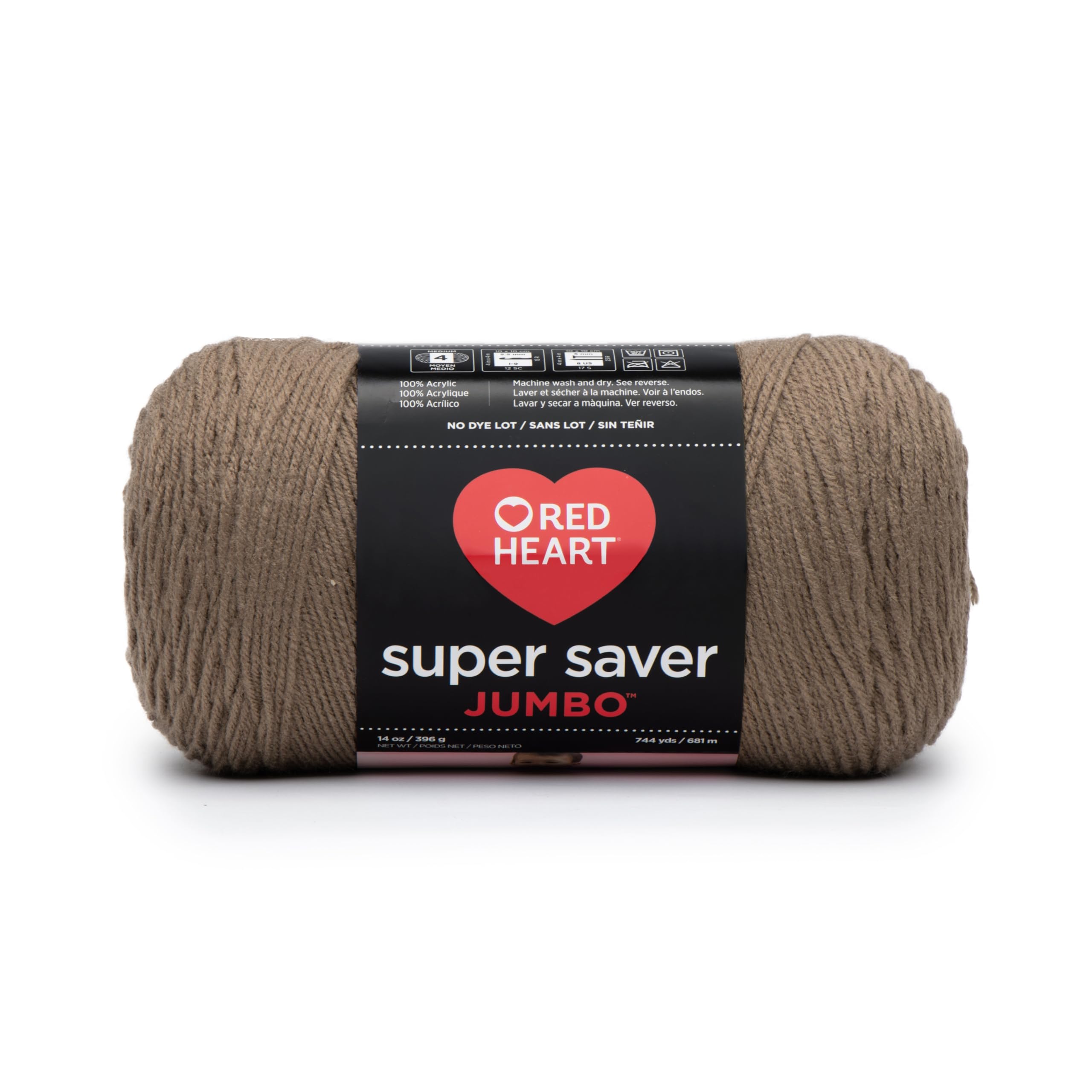 Red Heart Super Saver Jumbo Yarn, Cafe Latte