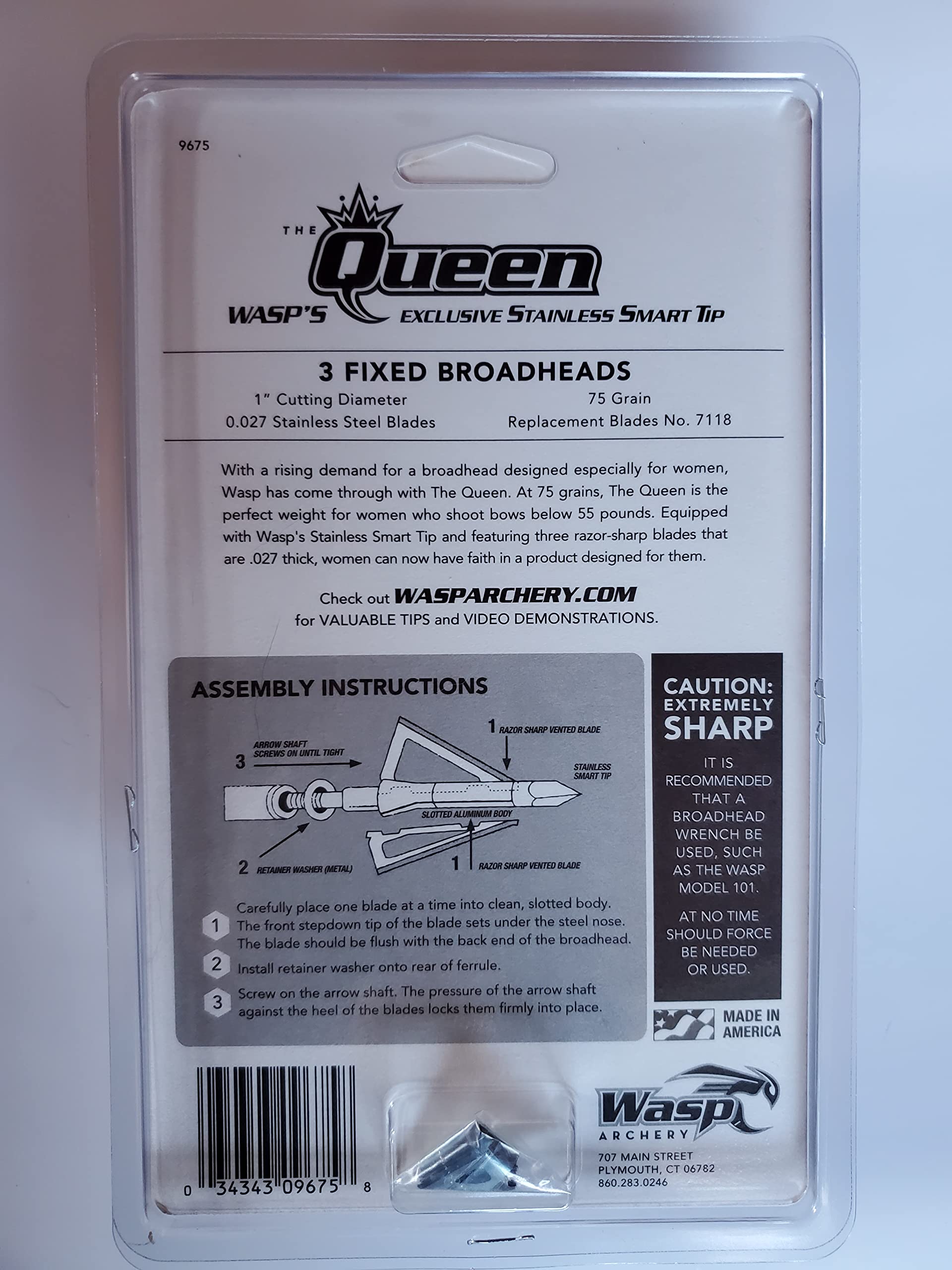 Wasp Archery Products Queen by Montana Decoy (75 Grain)