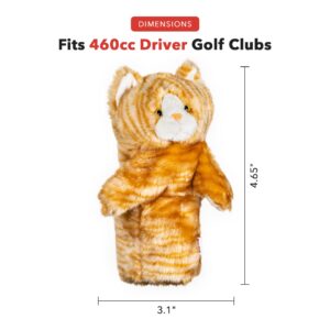 Daphne’s Calico Cat Driver Headcover | Premium Driver Headcovers | Funny Golf Club Covers | Stylish Protection for Your Clubs | Men's Golf Gear | Driver Headcover for Men and Women