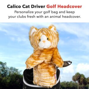 Daphne’s Calico Cat Driver Headcover | Premium Driver Headcovers | Funny Golf Club Covers | Stylish Protection for Your Clubs | Men's Golf Gear | Driver Headcover for Men and Women