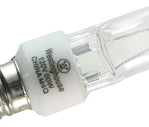 Westinghouse Clear Lighting 0624500, 60w T3 Incandescent Single-End Xenon Krypton E12 (Candelabra) Base, 120v, 1 Count (Pack of 1)