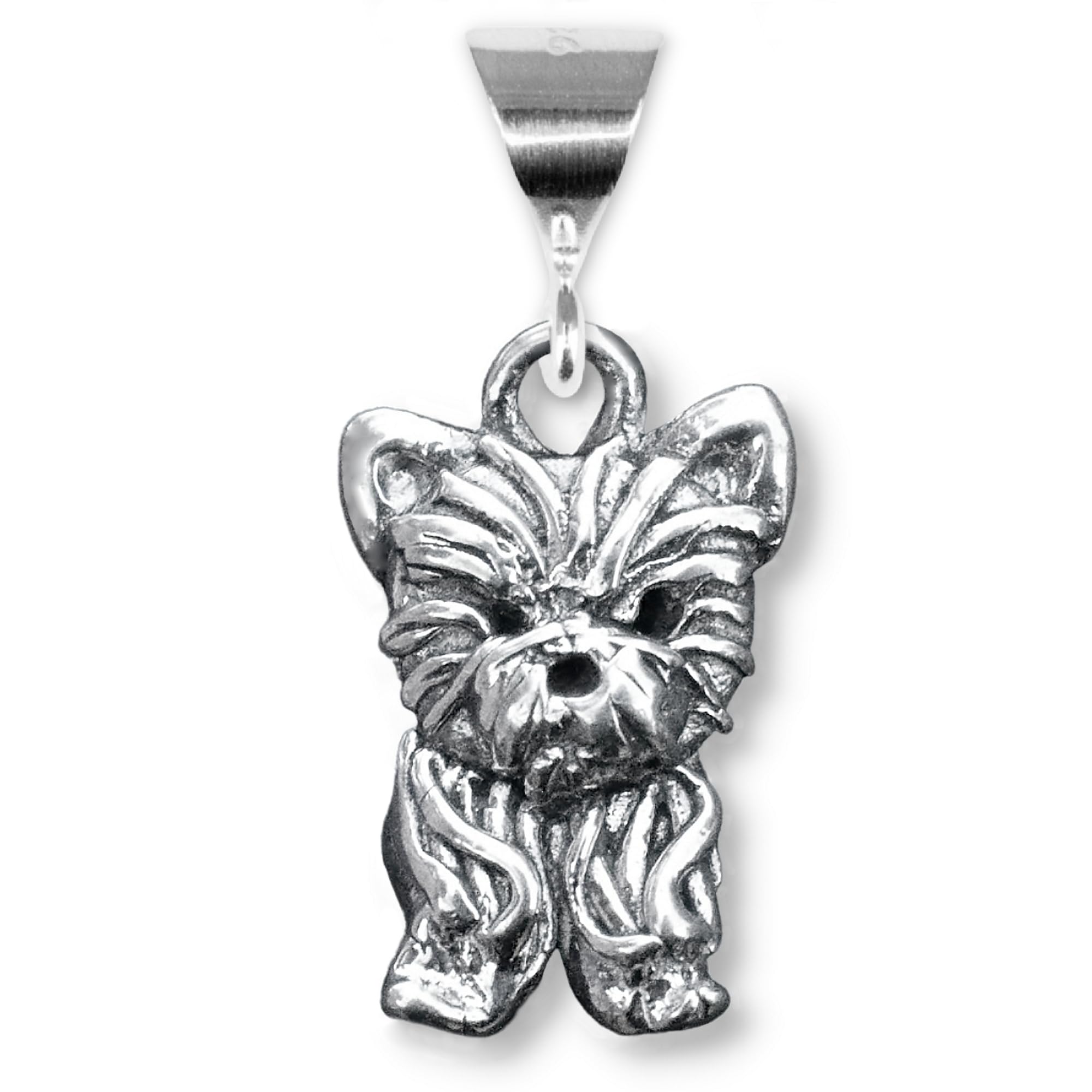 The Magic Zoo Sterling Silver Yorkie Puppy Pendant – Handcrafted in the USA – Yorkie Gifts for Women – Yorkshire Terrier Gifts