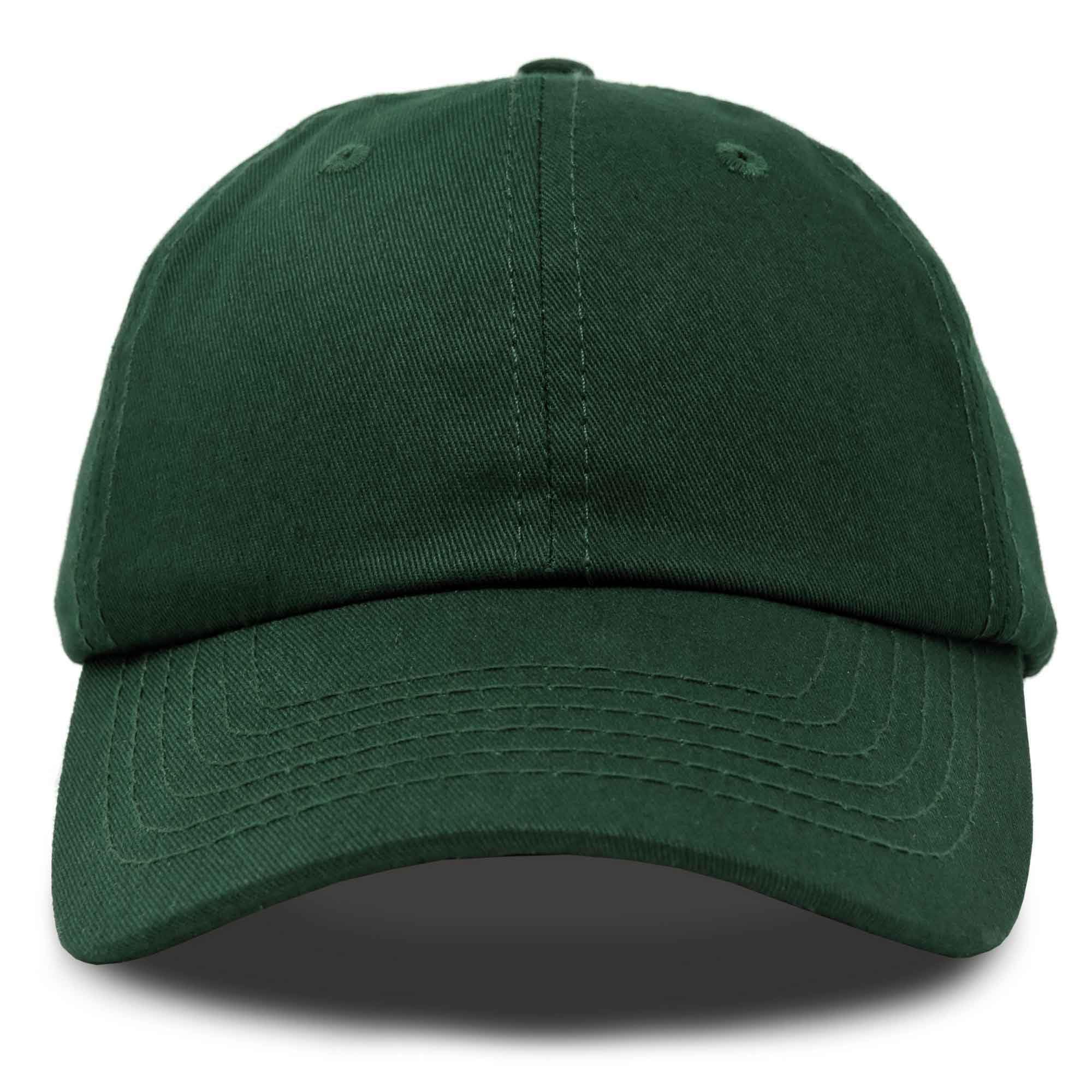 DALIX Baseball Cap Dad Hat Plain Men Women Cotton Adjustable Blank in Dark Green