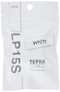 king jim tepra lp15s lite tape, white