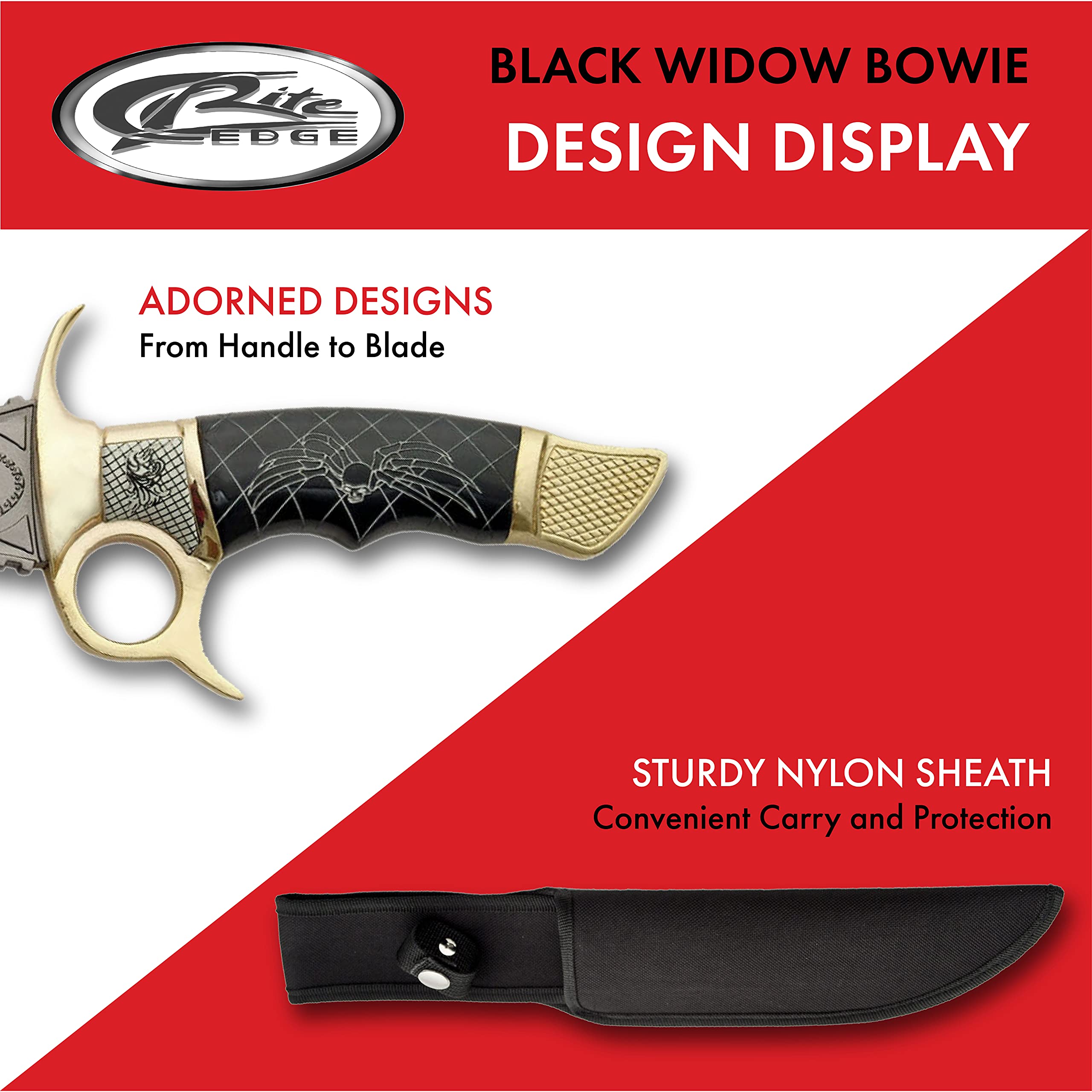 Szco Supplies14” Black Widow Bowie Knife