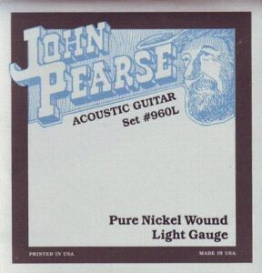 john pearse acoustic guitar pure nickel wound, .012 - .054, 960l