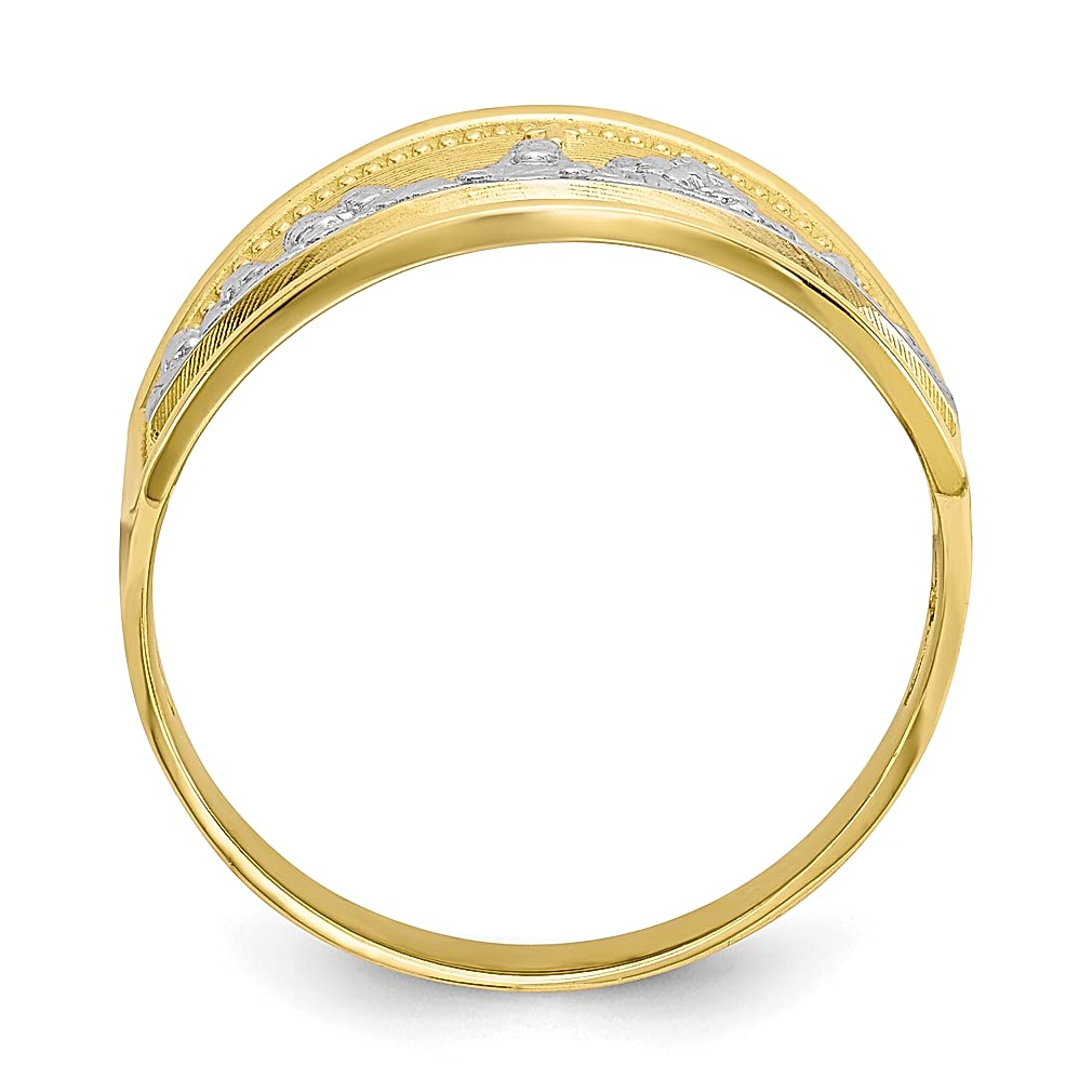 IceCarats 10K Yellow Gold Ladies Last Supper Ring Size 6