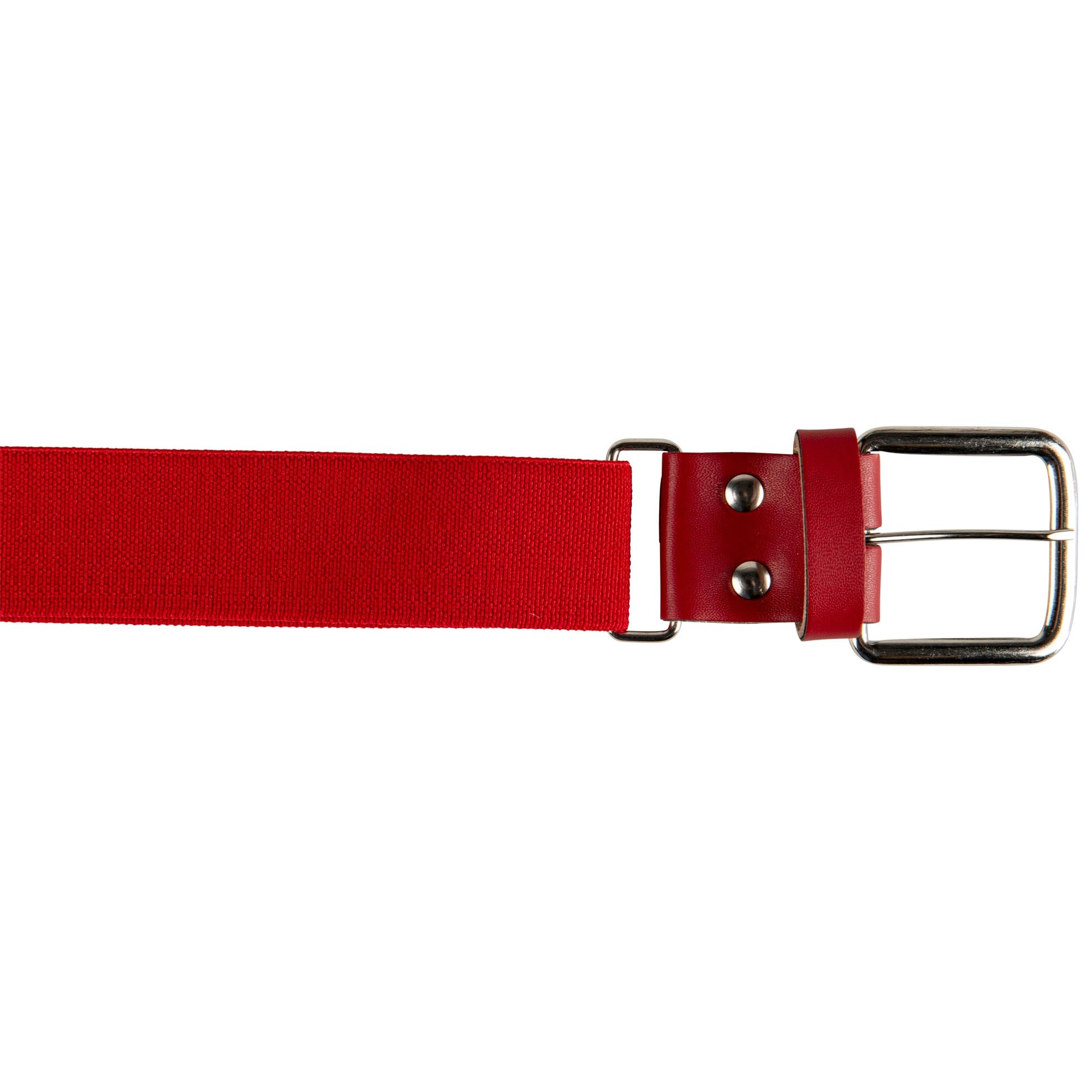 CHAMPRO Baseball Belt with Leather Tab, Scarlet, Adult