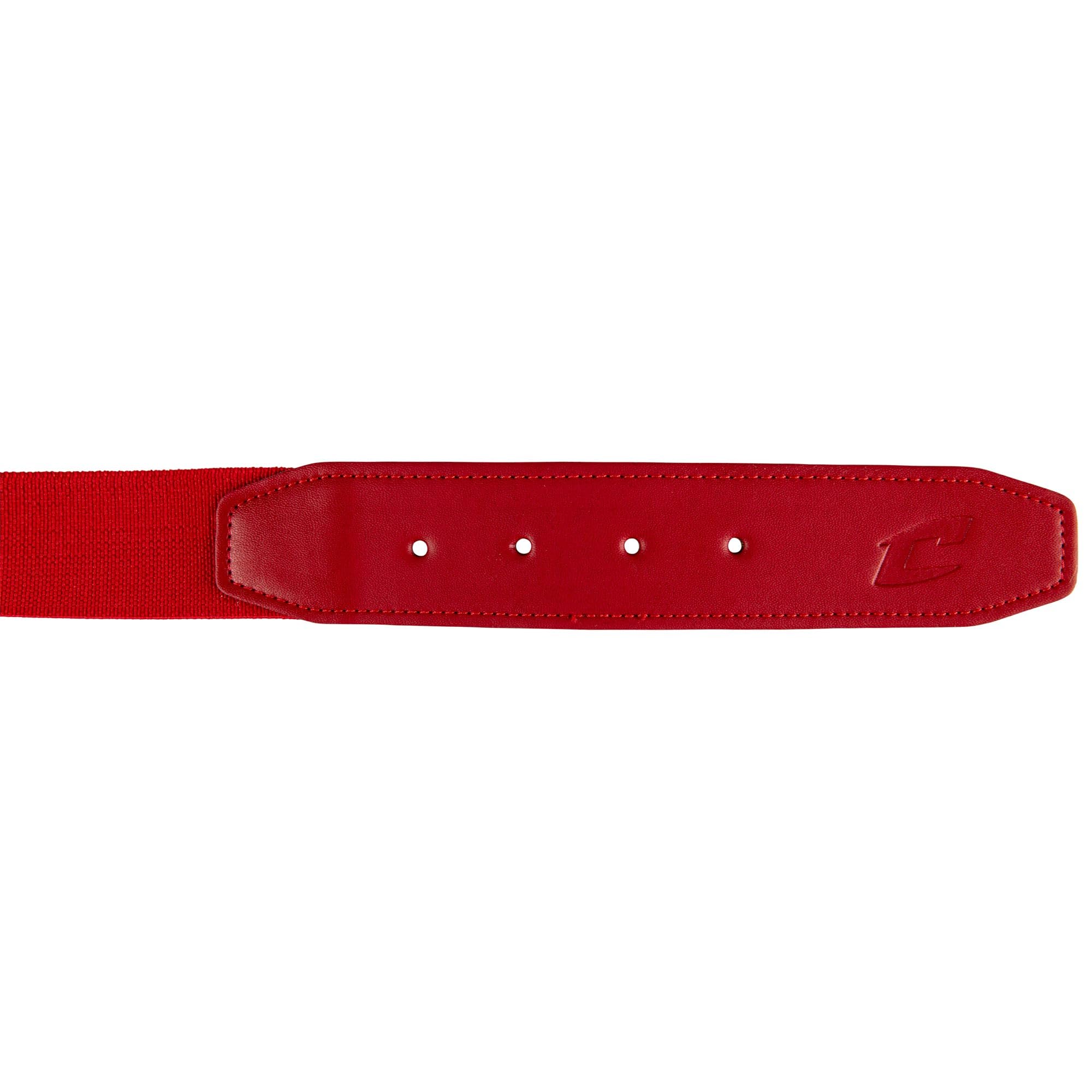 CHAMPRO Baseball Belt with Leather Tab, Scarlet, Adult