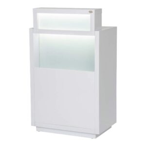 Beauty Salon Reception Desk All Purpose Reception Desk Reception Counter With Illumination Lights - Orsacchiotto -White