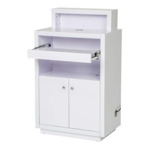 Beauty Salon Reception Desk All Purpose Reception Desk Reception Counter With Illumination Lights - Orsacchiotto -White