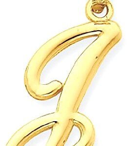 14K Yellow Gold Dainty Letter J Initial Name Monogram Necklace Charm Pendant Only