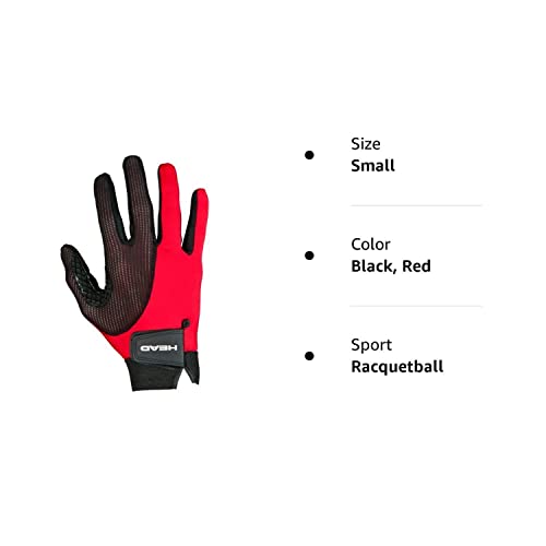 HEAD Leather Racquetball Glove - Web Extra Grip Breathable Glove for Right & Left Hand - Right, Small