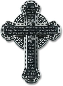 cathedral art (abbey & ca gift message wall cross, 5-1/2-inch, silver, 0.40" x 4.00"