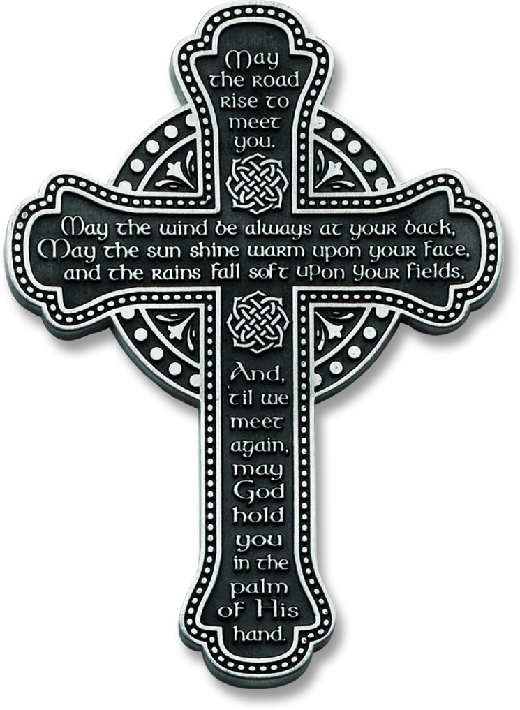 Cathedral Art (Abbey & CA Gift Message Wall Cross, 5-1/2-Inch, Silver, 0.40" x 4.00"