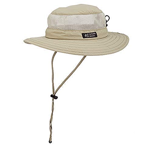 Dorfman Pacific Men's Bonnie Mesh Sides Hat, Khaki, XX-Large