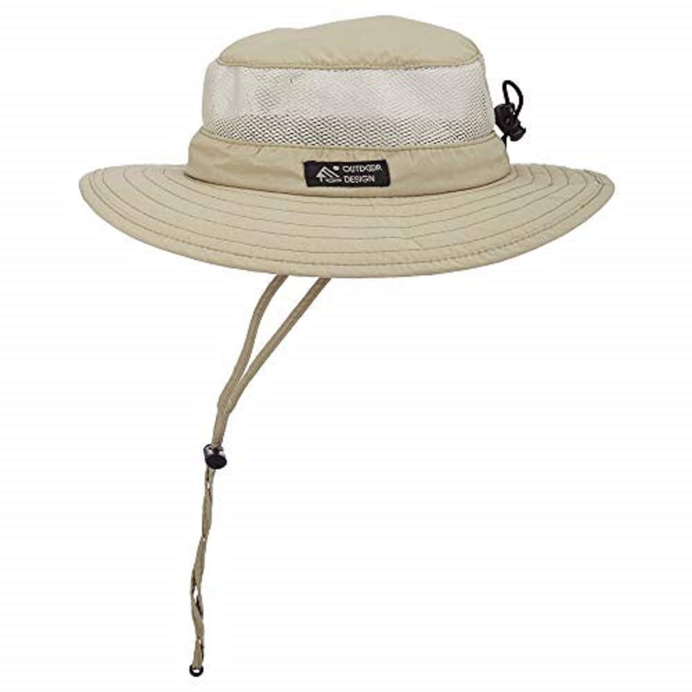 Dorfman Pacific Men's Bonnie Mesh Sides Hat, Khaki, XX-Large