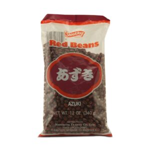 shirakiku dark red beans | japanese vegan azuki small beans | fiber, iron various calcium & minerals | perfect for asian recipes and desserts | delicious nutritious beans 12-ounce