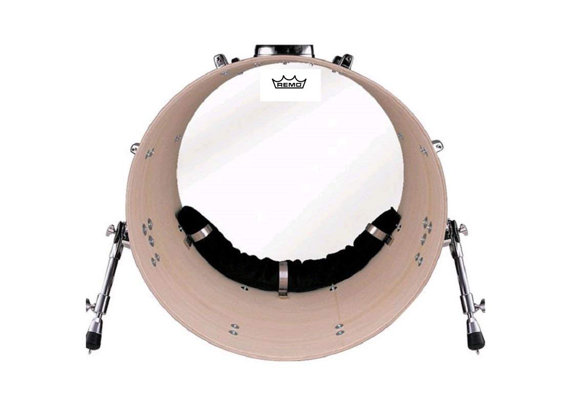 Remo Hardware Package, Bass Muffle Strip, Black, For 18" Diameter Drum