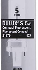 Sylvania 21279 Compact Fluorescent 2 Pin Single Tube 2700K, 5-watt