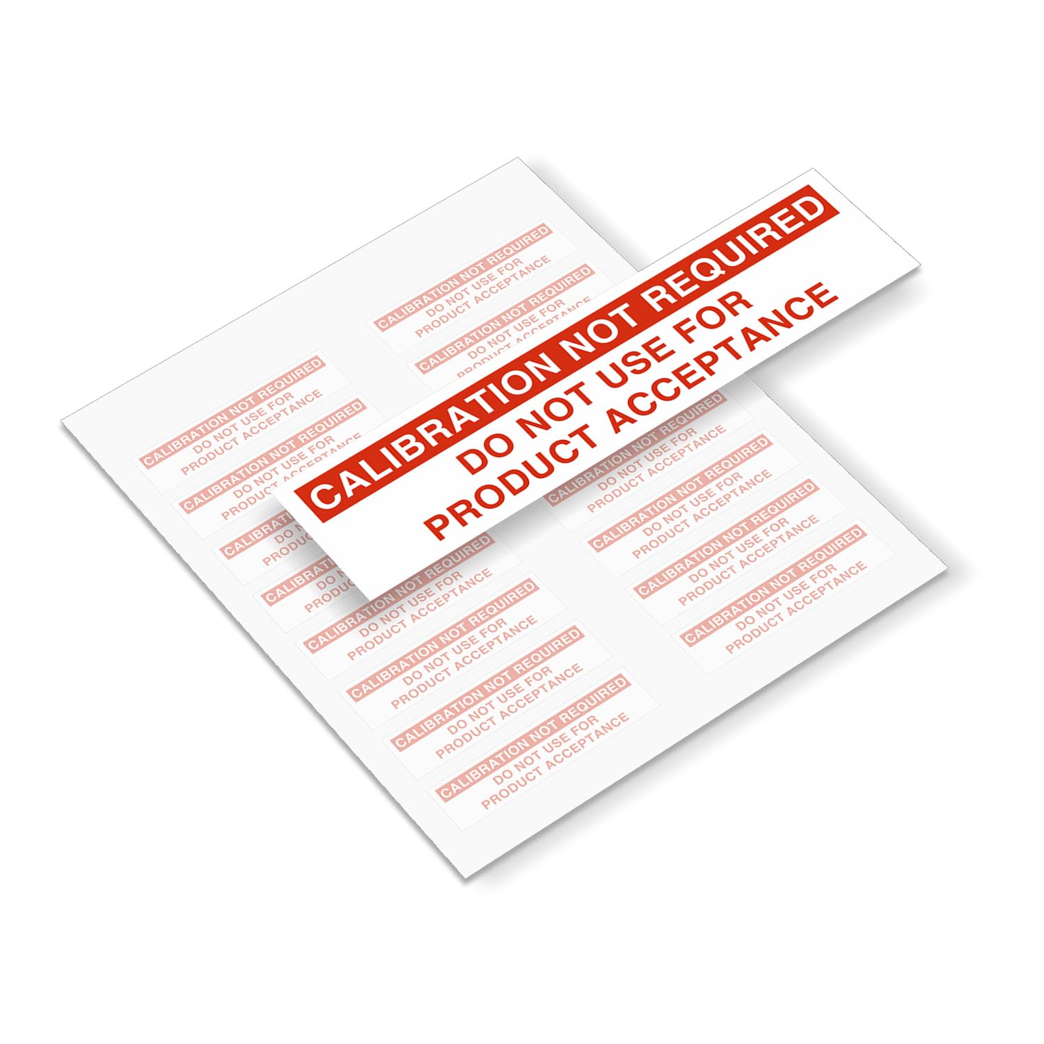 SmartSign Calibration Not Required Do Not Use for Product Acceptance Write-On Vinyl Labels | 2" x 0.5", Pack of 160