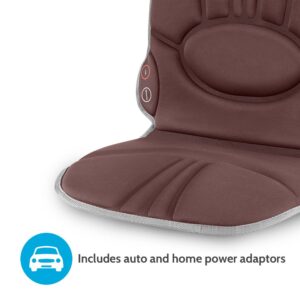 HoMedics Portable Back Massage Cushion | Heated Vibrating Pad, Multi-Speed, Soft Fabric | Back, Lumbar & Shoulder Kneading