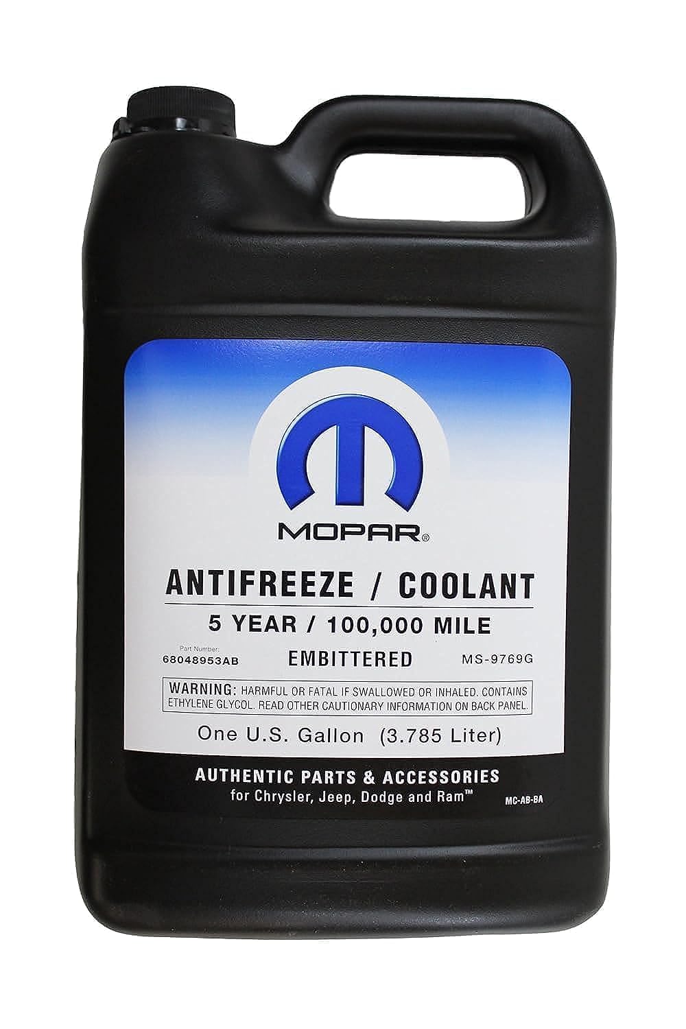 Genuine Mopar Parts 68048953AC Antifreeze/Coolant - 1 Gallon Bottle