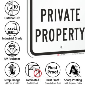 SmartSign "Private Drive - Private Property" Sign | 12" x 18" 3M Engineer Grade Reflective Aluminum