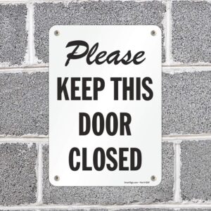 SmartSign - S-0981-PL-10 "Please Keep This Door Closed" Sign | 7" x 10" Plastic Black on White