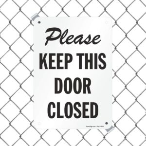 SmartSign - S-0981-PL-10 "Please Keep This Door Closed" Sign | 7" x 10" Plastic Black on White