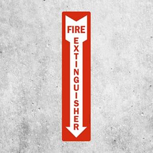 SmartSign - S-1692-EU-18 "Fire Extinguisher" Label | 4" x 18" Laminated Vinyl Red on White