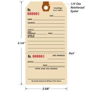 SmartSign Pack of 1000 Repair Tags with Attached String | 2.625" x 5.25" Manila Cardstock