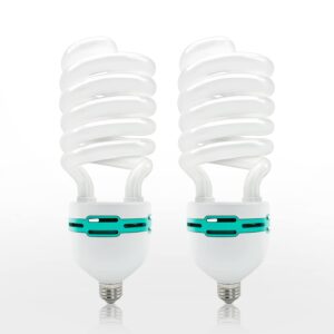 limostudio 2-pack 105w, 6500k compact fluorescent light cfl daylight bulb for photography and video, spiral design lighting, agg878