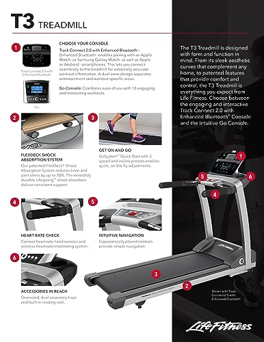 Life Fitness T3 Treadmill with Go Console